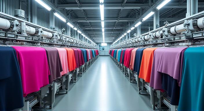 Industrial textile production workflow